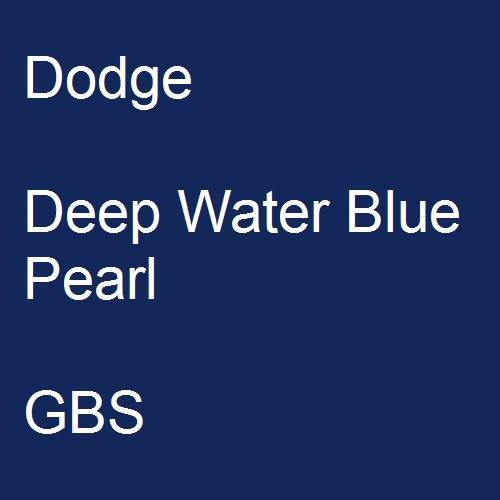 Dodge, Deep Water Blue Pearl, GBS.